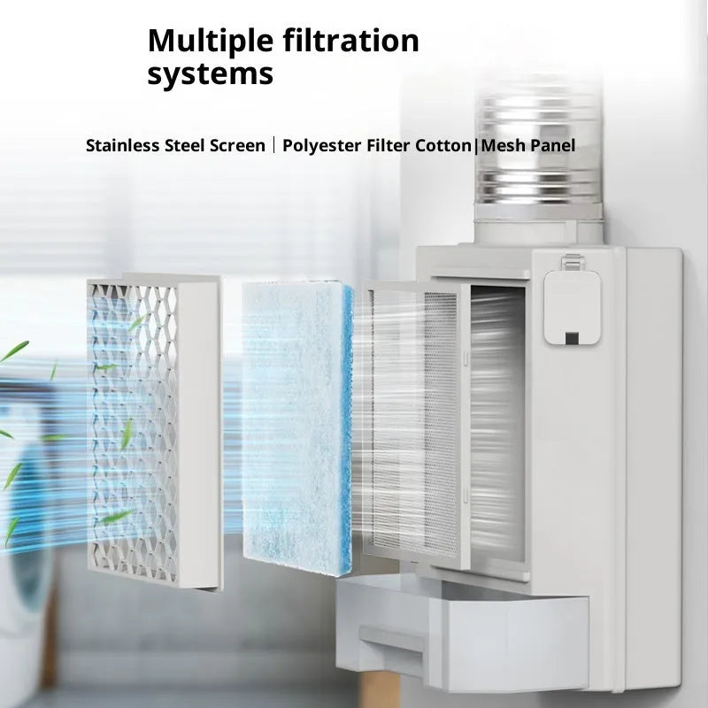 Clothes dryer fluff dust filter with thickened ABS plastic body and 9.6cm vent connection, including filter cotton pads