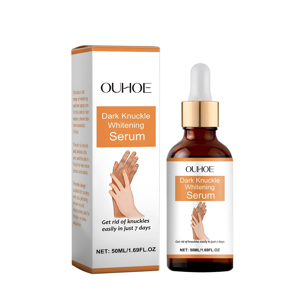 30ml Vitamin C serum bottle with hyaluronic acid and vitamin E, 3.8 x 8.6cm