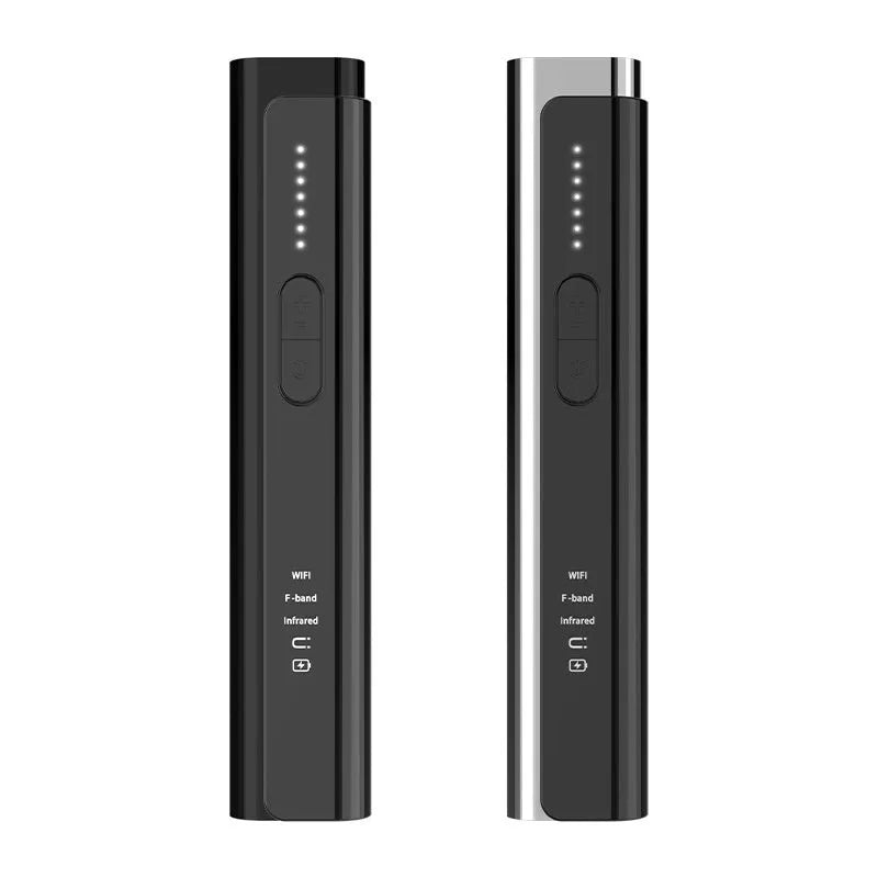 Black or silver handheld anti spy camera detector with RF signal detection