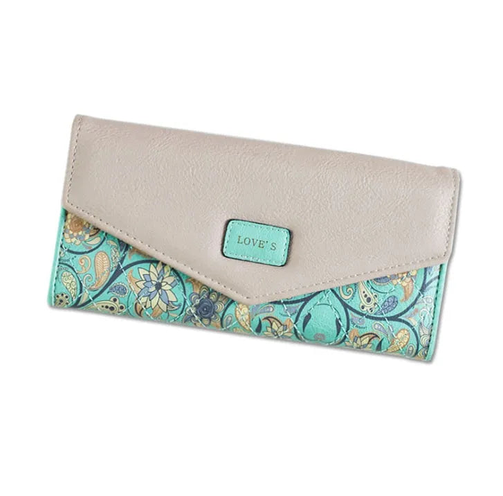 PU leather three-fold student wallet with a buckle closure shown in one of five colours