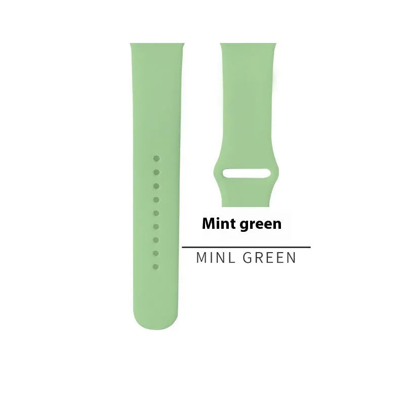 Silicone strap for Apple Watch 1-9 SE, in light peach pink, with buckle, for 38/40/41mm case