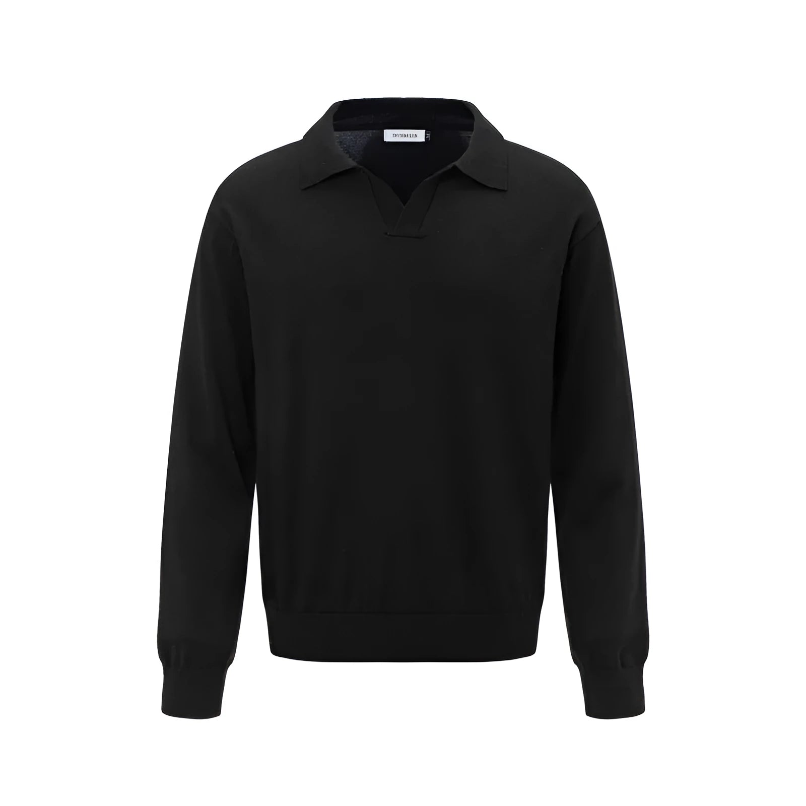 Loose fit men's bottoming shirt in beige, black or dark grey pullover style