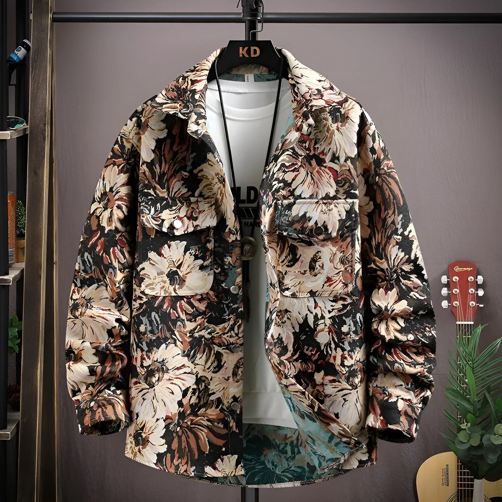 Casual lapel shirt coat with long sleeves and straight hem in various colour options