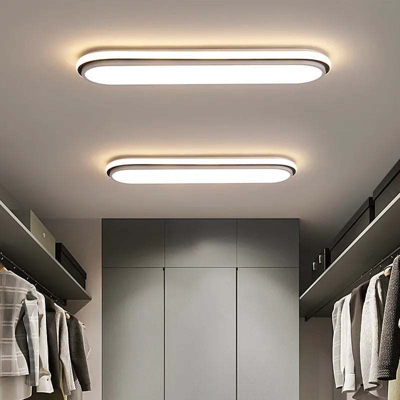 Simple modern LED ceiling lamp for hallway or balcony, 220V, available in two sizes and three light colour options