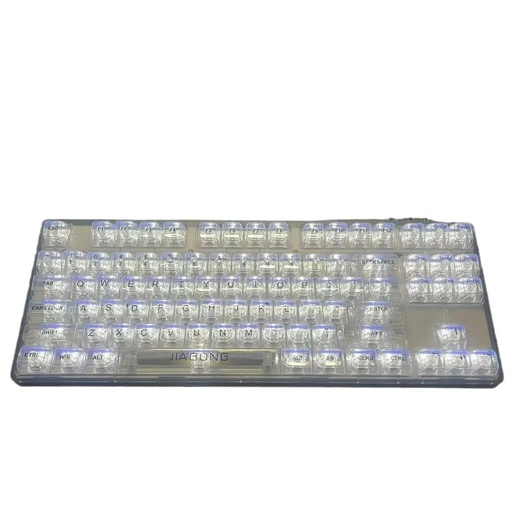 Transparent plastic 132-key universal keyboard key cap replacement set