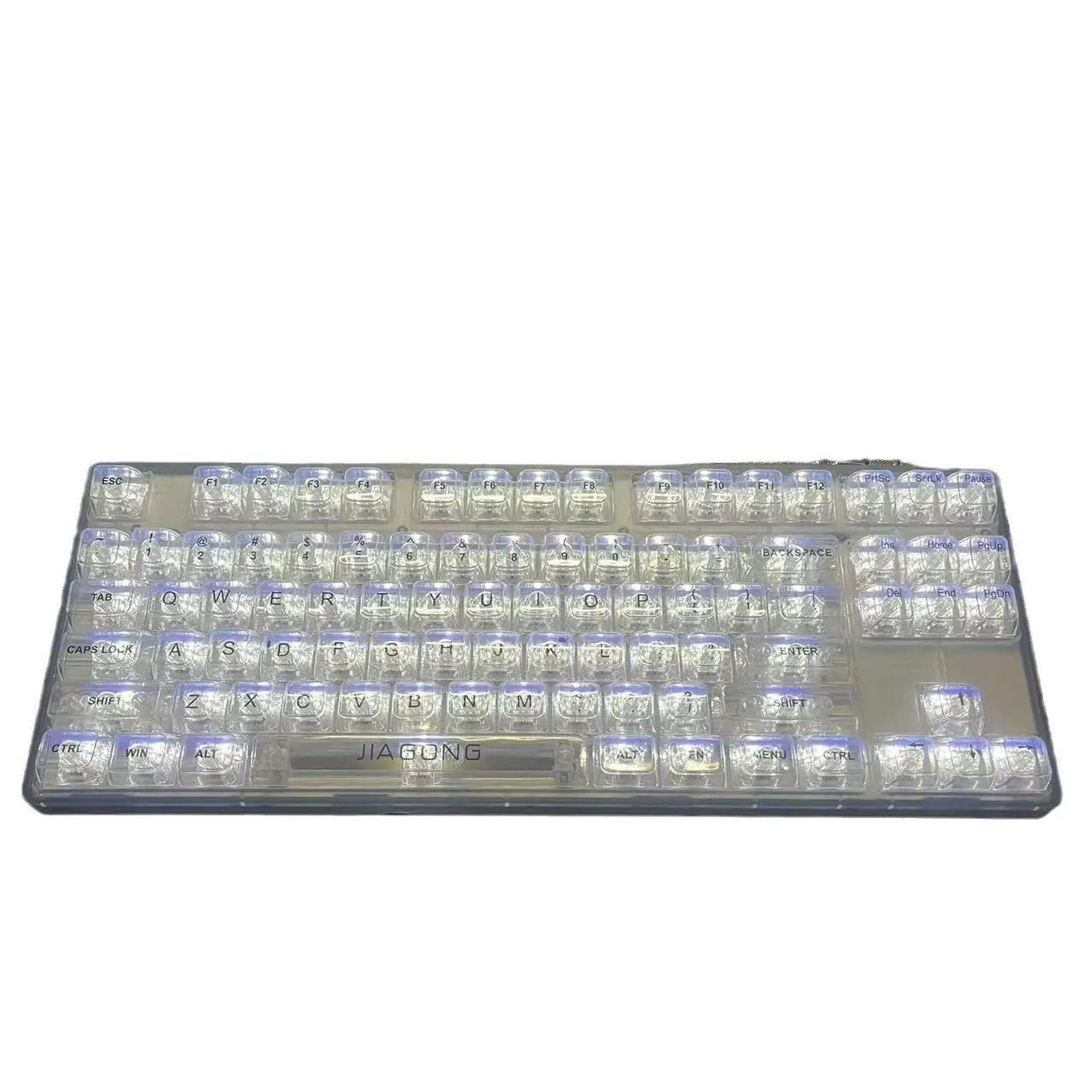 Transparent plastic 132-key universal keyboard key cap replacement set