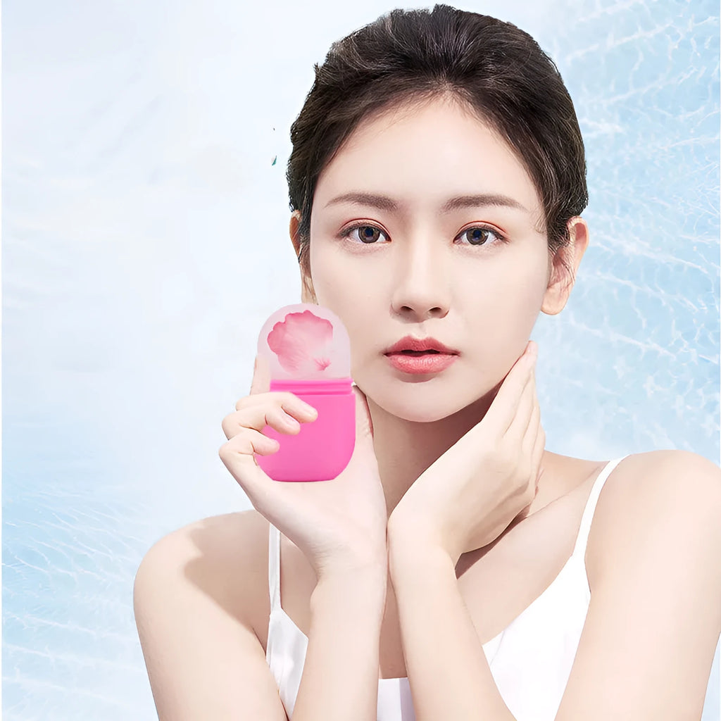 Silicone ice tray for facial massage 100ml six colours black light blue pink purple rose red yellow