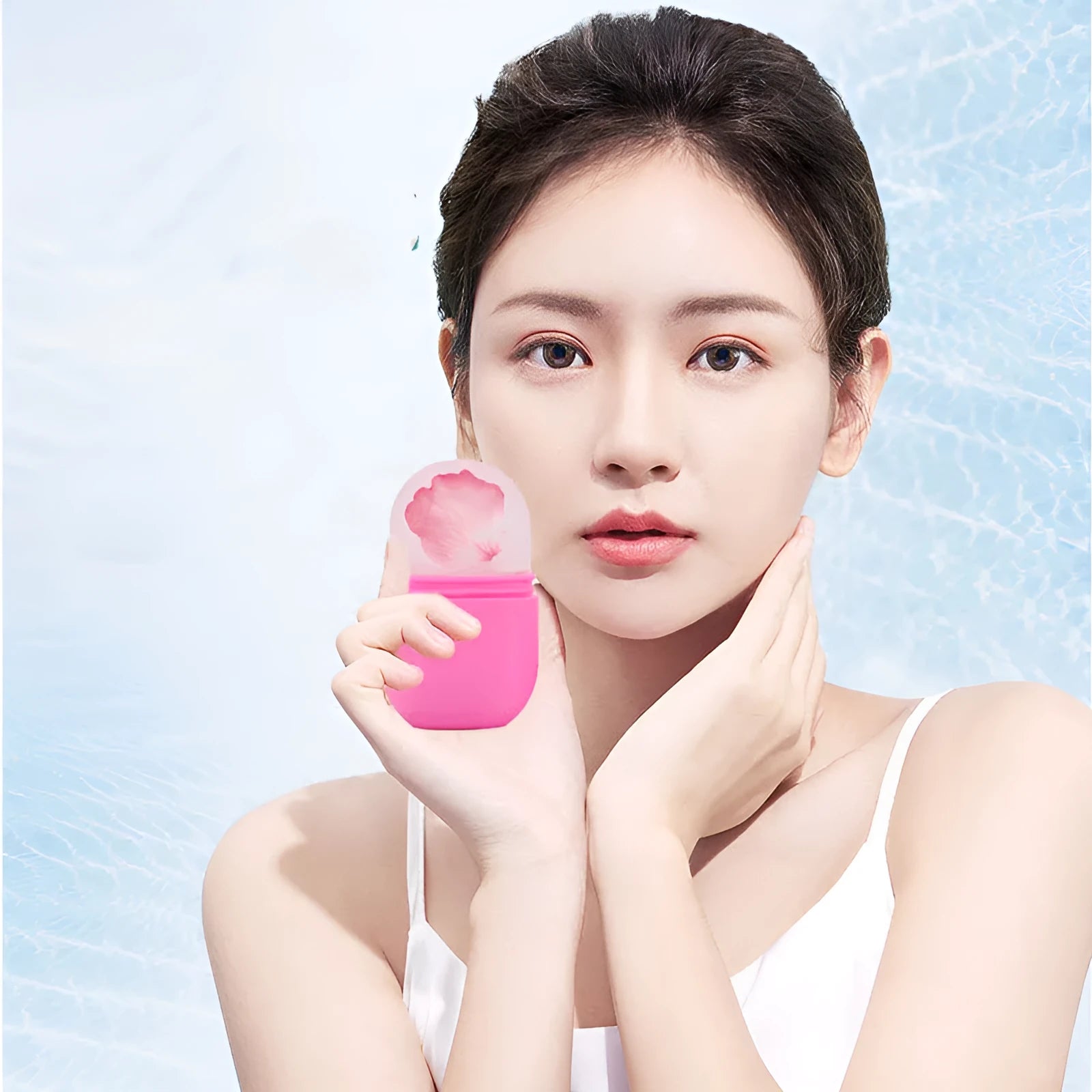 Silicone ice tray for facial massage 100ml six colours black light blue pink purple rose red yellow
