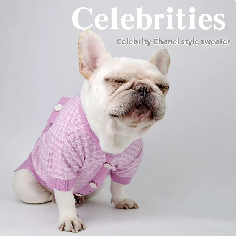 Classic style wool pet clothing for Schnauzer dogs in autumn and winter seasons