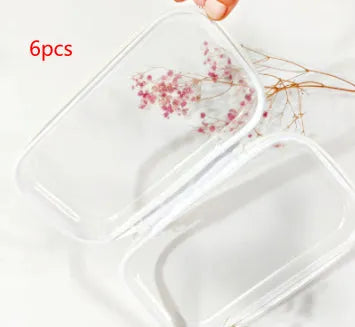 Transparent PET plastic zipper pencil case cube shape extra small 12x7.5x5cm white storage bag
