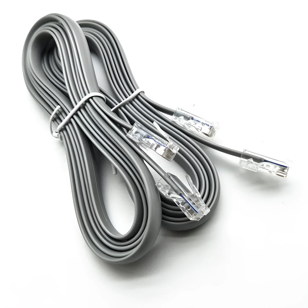 Grey CAT6 Ethernet cable with RJ45 connectors, 2 metres long.
