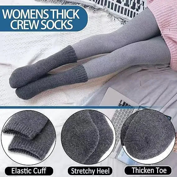 Wool cashmere blend tube socks in solid colour with mid-calf length