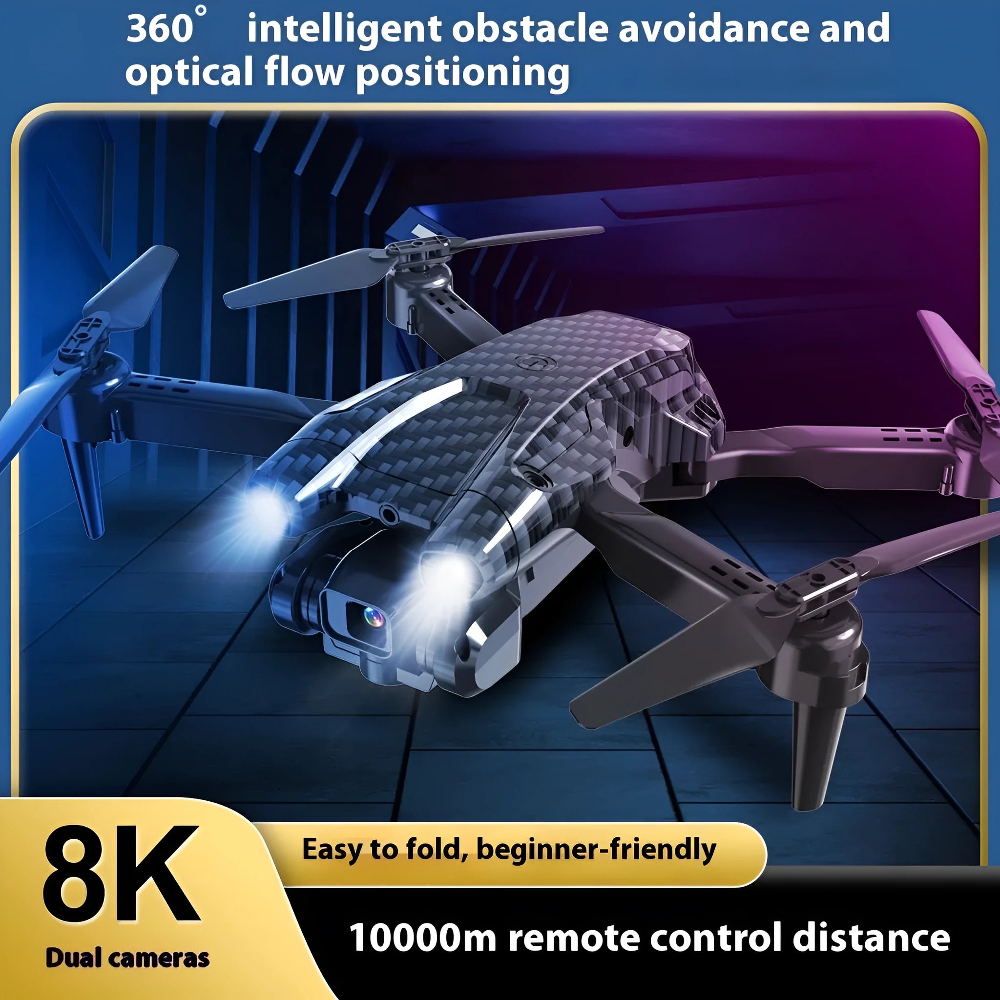 S138 obstacle avoidance UAV drone with folding connector and HD camera for aerial photography