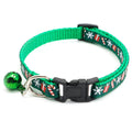 Christmas bell dog collar with cartoon decoration in polypropylene fibre, available in multiple colours