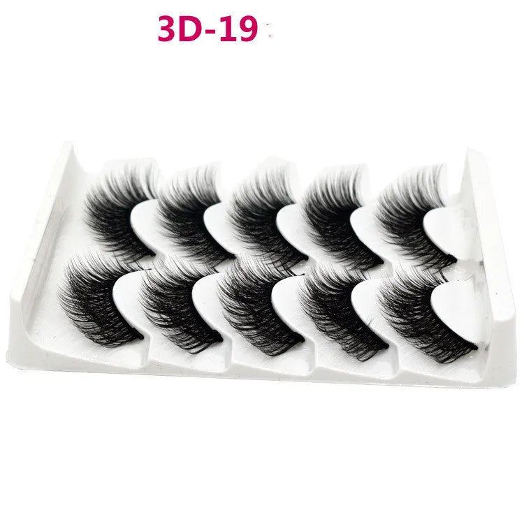 Handmade chemical fibre false eyelashes thick style plastic cotton stalk high-grade fibre mixed specs