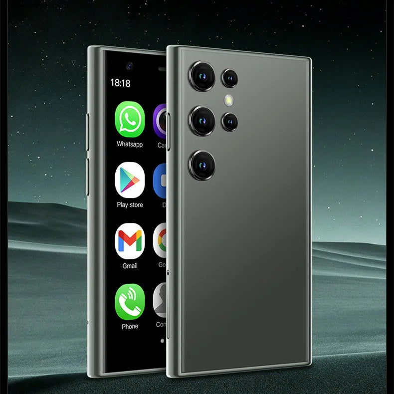 S23PRO XS15 mini Android smartphone in black, green, or pink purple with a straight-plate design.