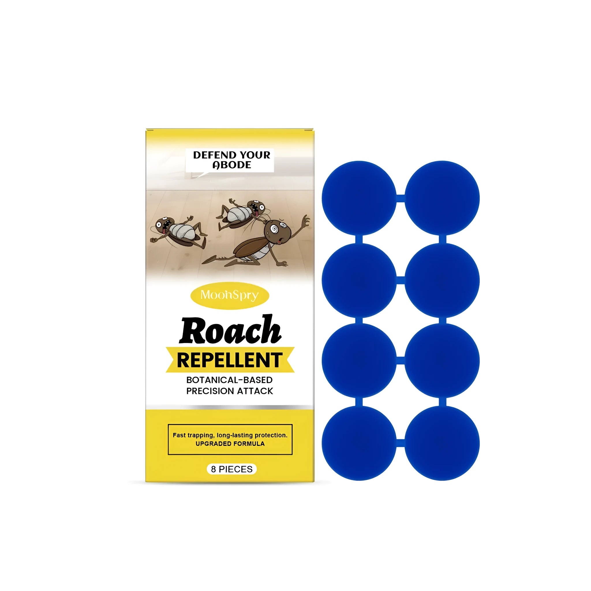 Roach repellent bait paste tubes and adhesive strips for cockroach control