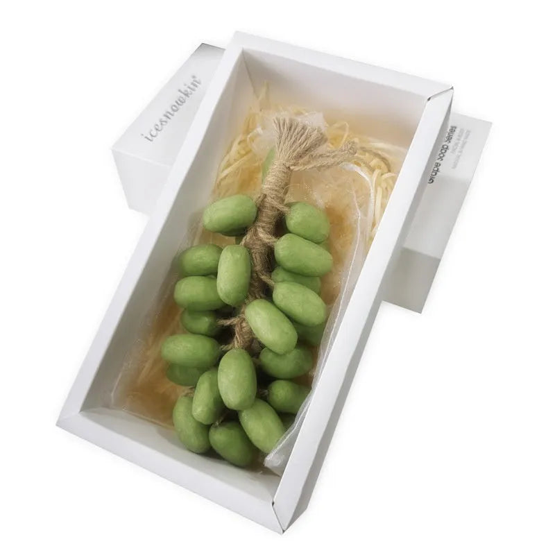 Handmade grape cleansing soap bar, 120g net content, in green grape, black grape, litchi and purple grape variants
