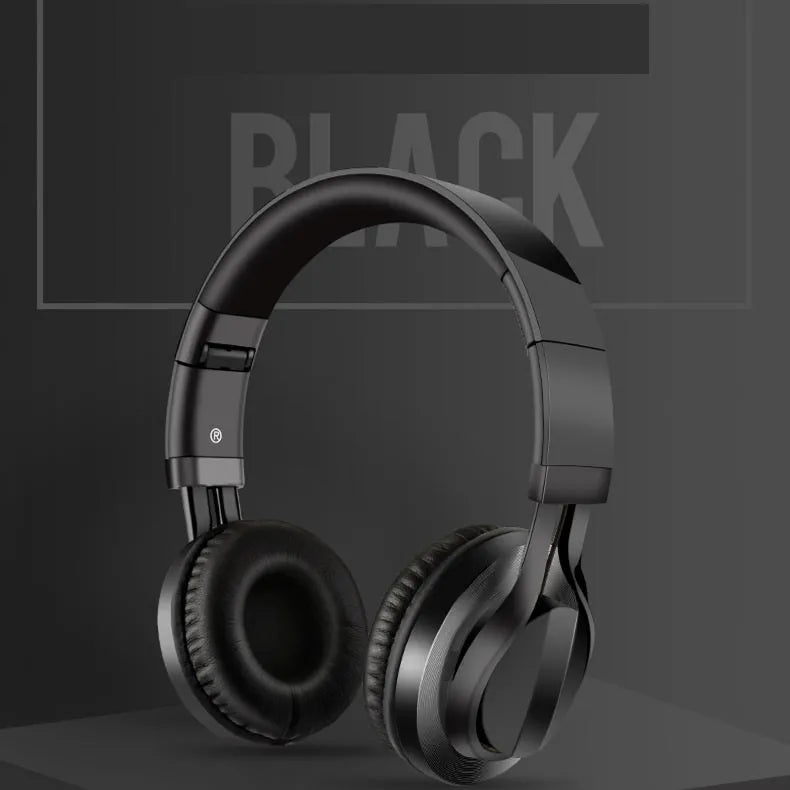 Black wired head-mounted karaoke headphones with microphone and 3.5mm plug on a white background