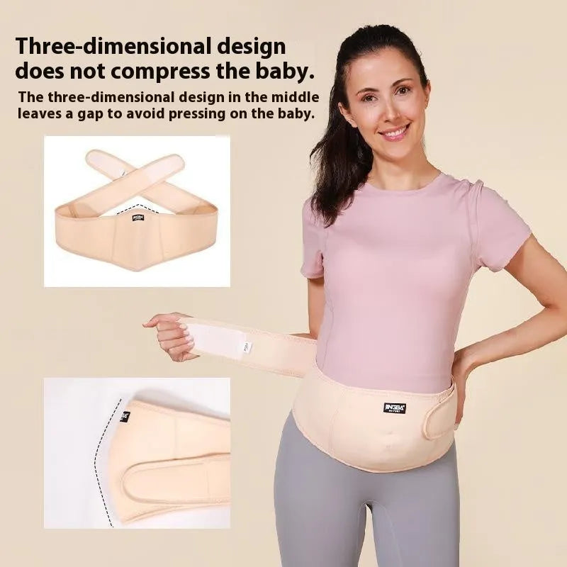 Maternity belt prenatal abdominal lift support in black with breathable fabric for waist protection during running