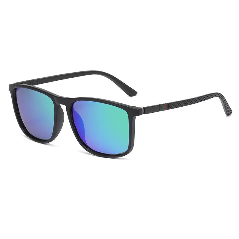 Sports driving polarized sunglasses with black frame and black grey TAC lens, PC frame, unisex style for outdoor use