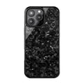 Carbon fibre forging twill magnetic phone case for iPhone 16 Pro Max in black half pack style