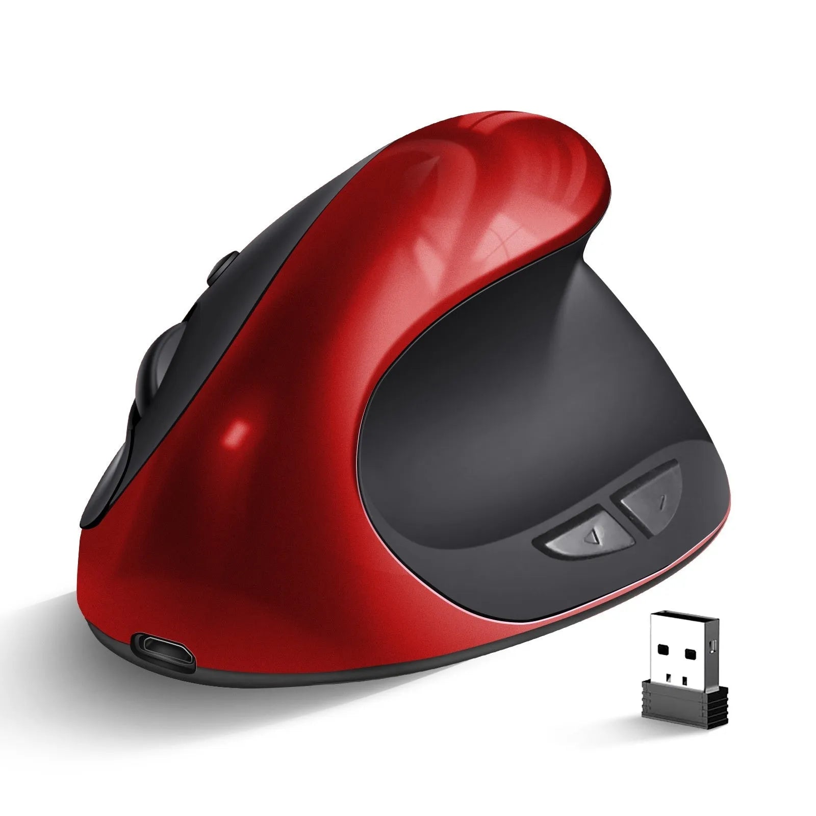 Vertical ergonomic mouse in multiple colours with USB connector
