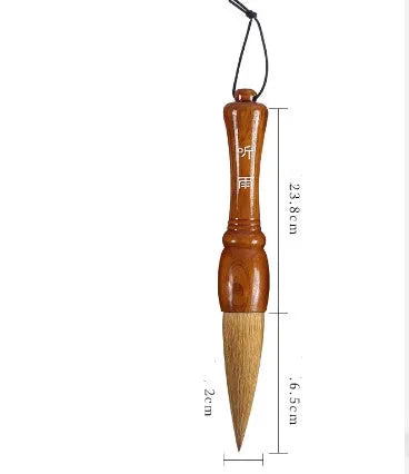 Large traditional Chinese writing brush with wolf and sheep hair bristles for calligraphy and painting.