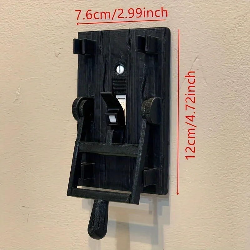 White retro mechanical light switch with decoration plate for wall mounting