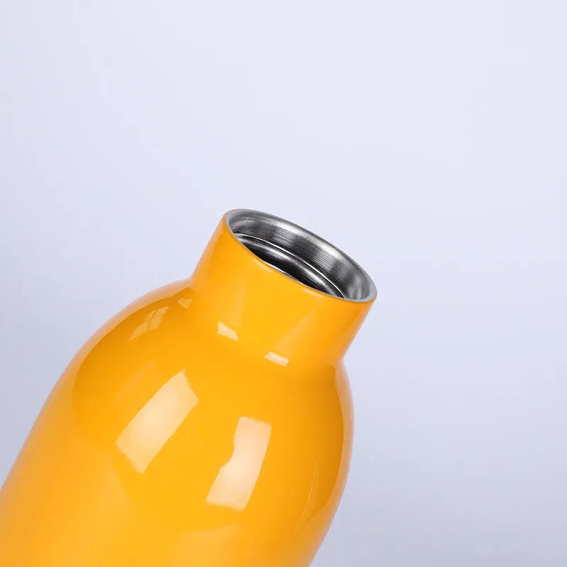 304 stainless steel double-layer vacuum insulated milk bottle 500ml small mouth tumbler in black finish portable outdoor
