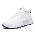 Men's spring mesh casual breathable sneakers low top rubber sole flat heel black green white black white brown