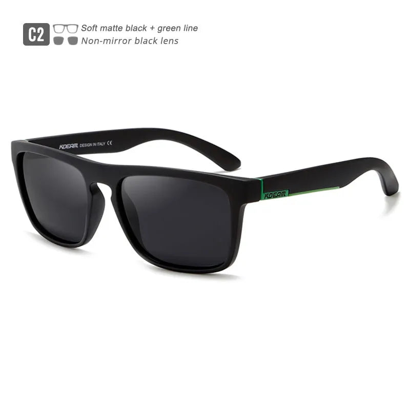 Men's polarized sports driving sunglasses with full frame, UV400 protection, and multiple colour options