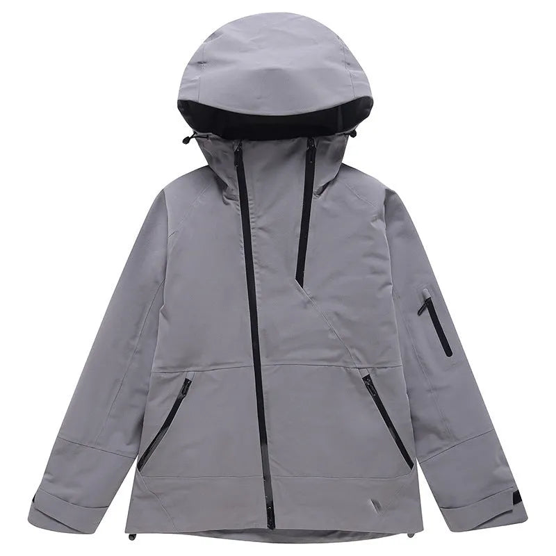 Unisex double plate ski suit in windproof waterproof construction for winter sports