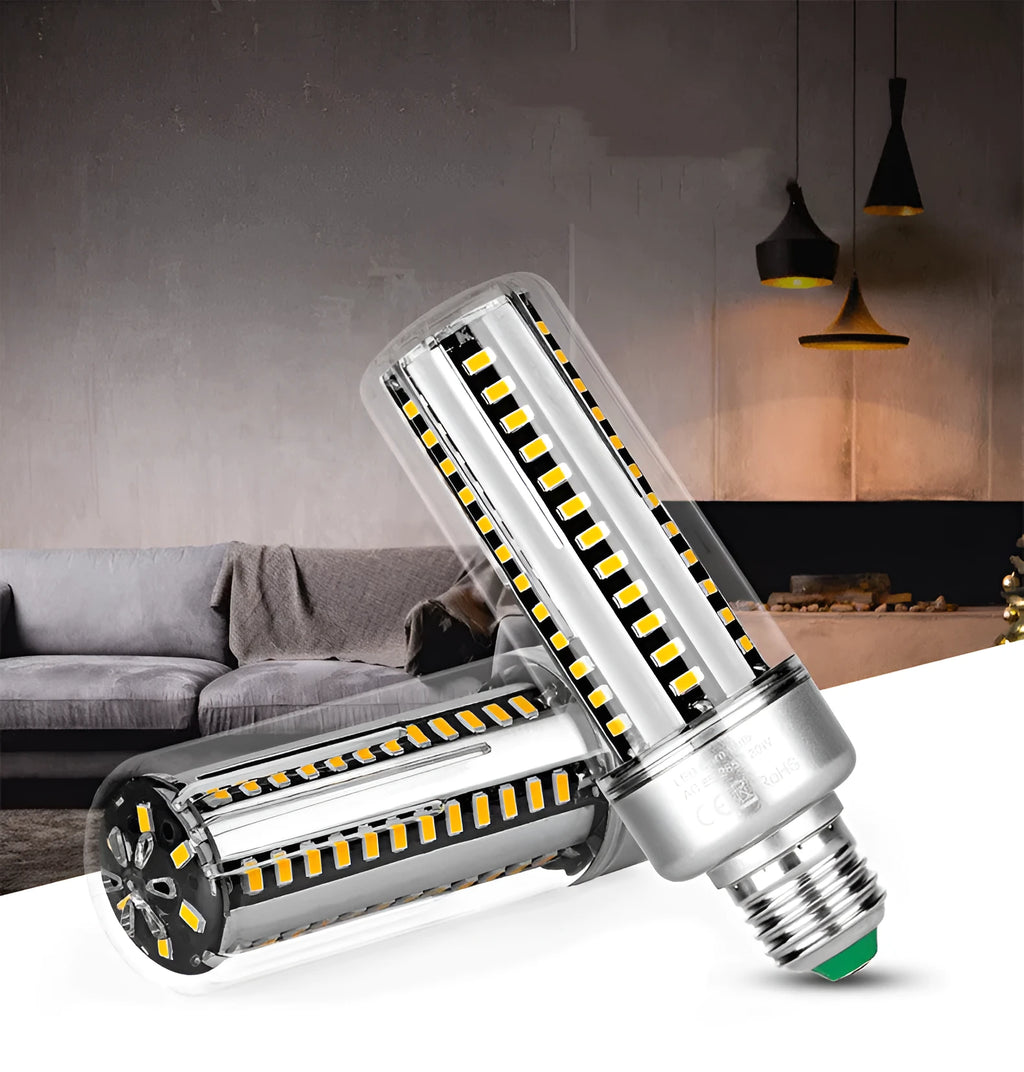 25W LED corn light bulb with aluminium body and E27 screw base