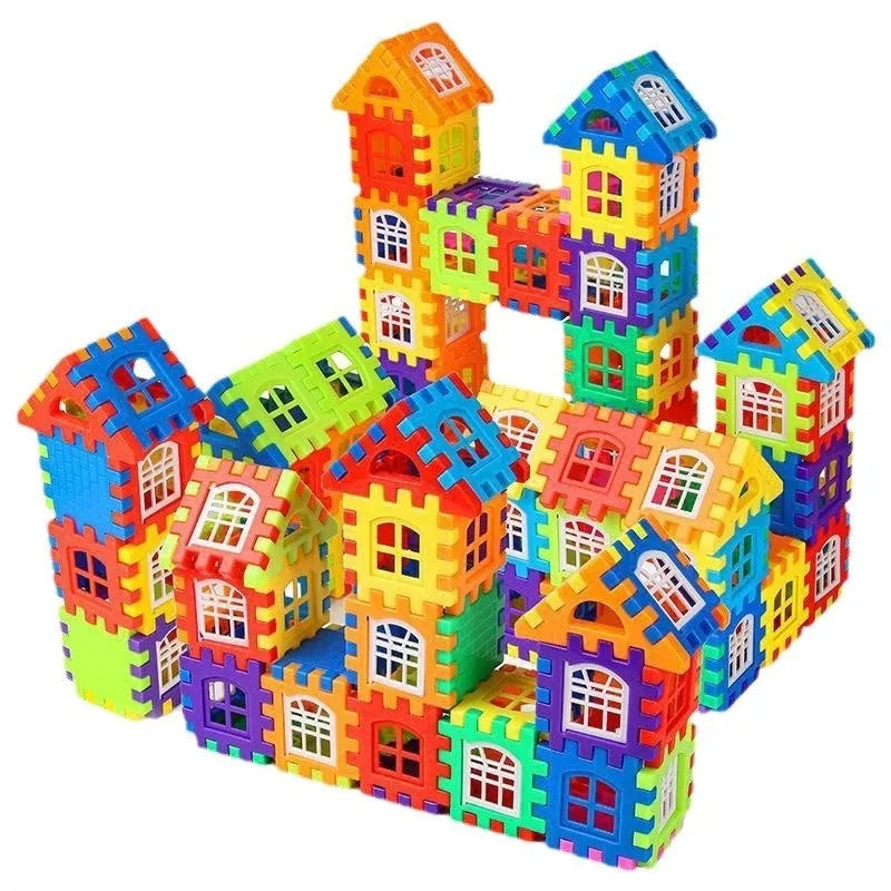 Children's oversized large particle plastic building blocks in multiple colours, educational toy for ages 4-6