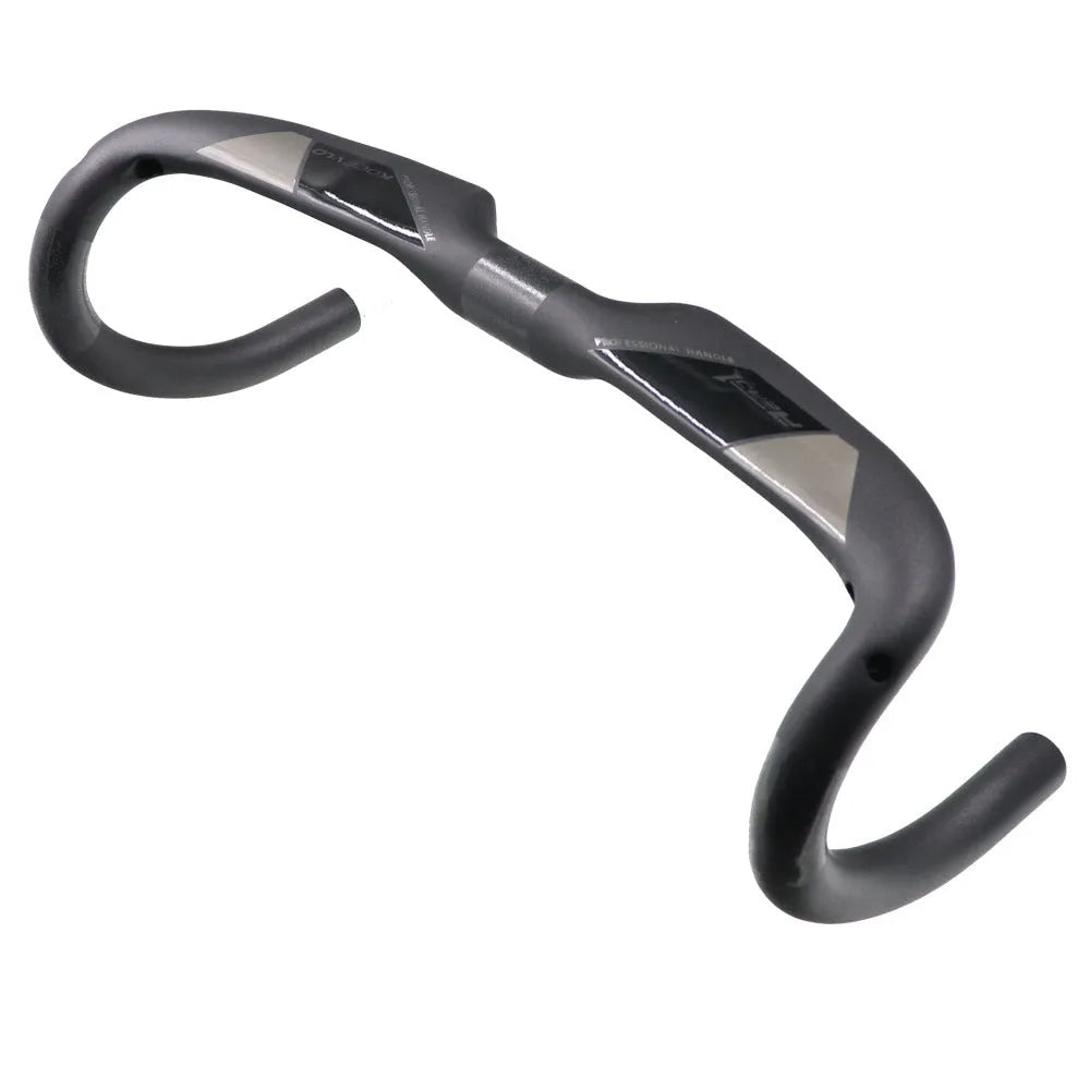 Wei Bike carbon fibre road bicycle handlebar in matte black with compact 70mm reach and 120mm drop geometry