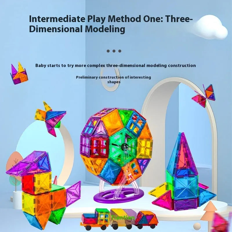 Educational plastic building blocks construction toy set with 100 or 120 pieces and storage box