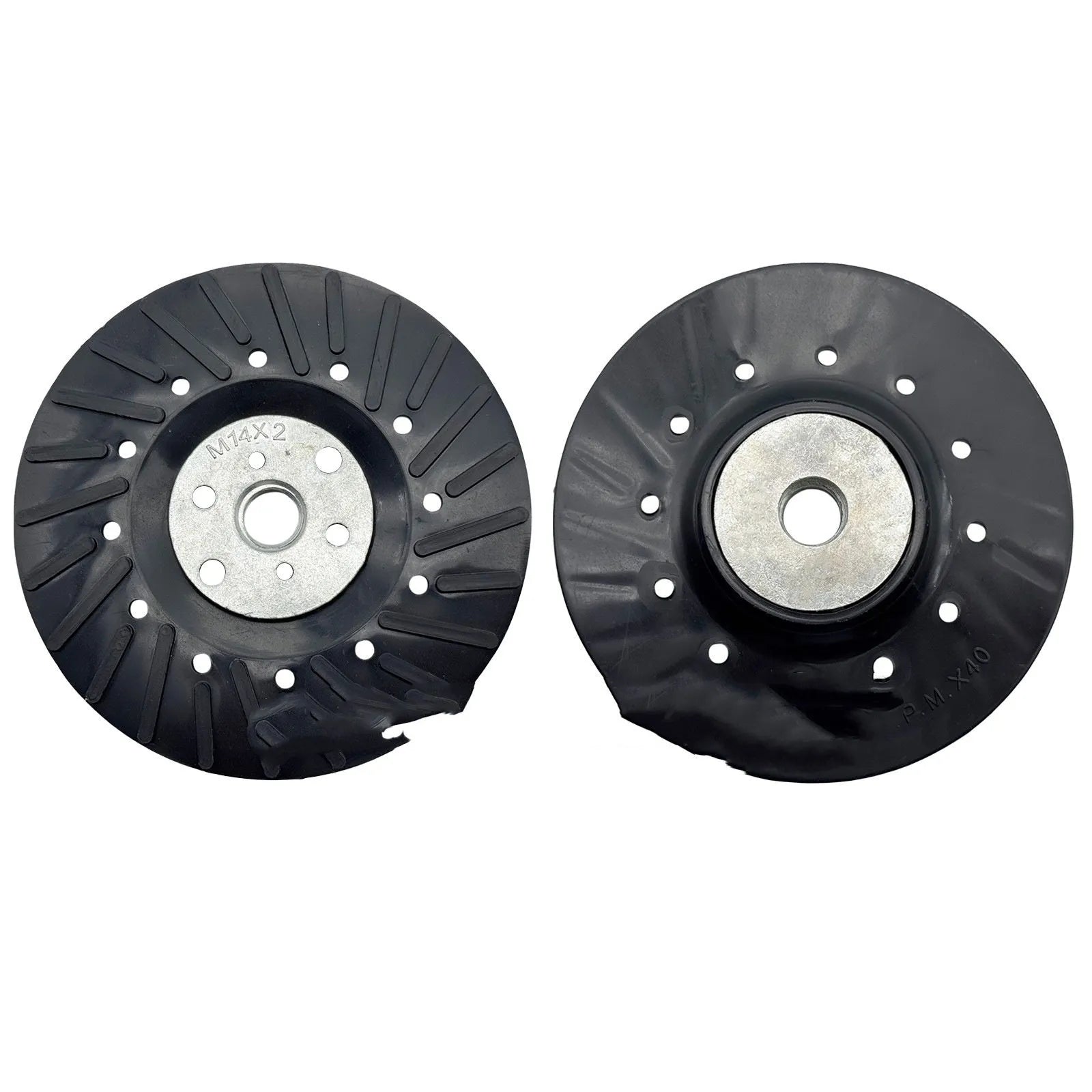 Black steel paper tray polishing disk with 7 inch diameter for high speed metal and wood finishing