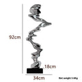 Abstract still life resin sculpture in minimalist modern design available in three colour finishes