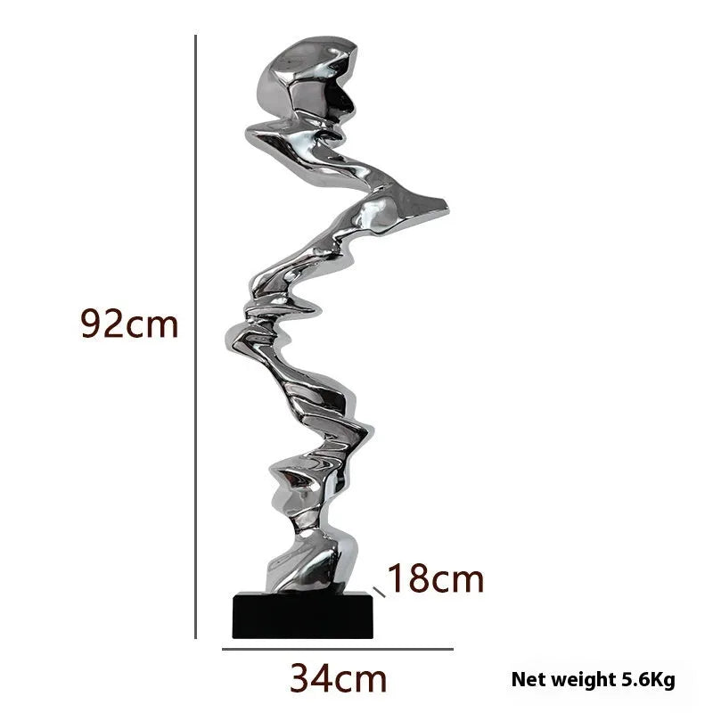 Abstract still life resin sculpture in minimalist modern design available in three colour finishes