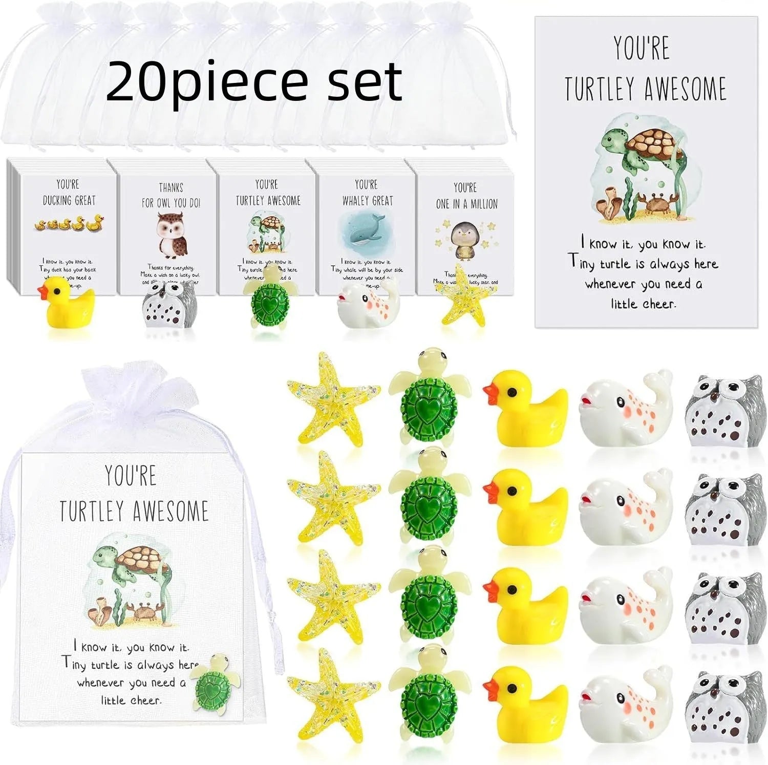 Set of resin inspirational greeting cards with pun messages and pen scrape design