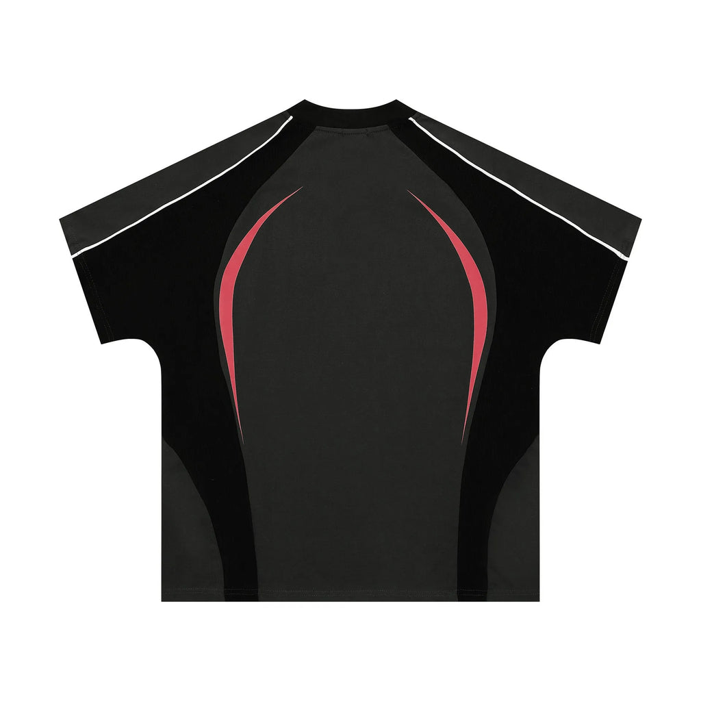 Men's loose fit printed t-shirt with colour matching letters design in short sleeve pullover style