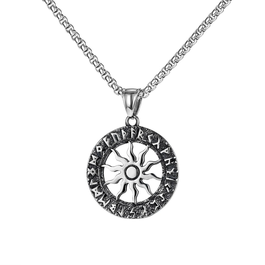 Men's stainless steel skull necklace with silver electroplated finish showing six pendant design options