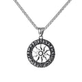 Men's stainless steel skull necklace with silver electroplated finish showing six pendant design options