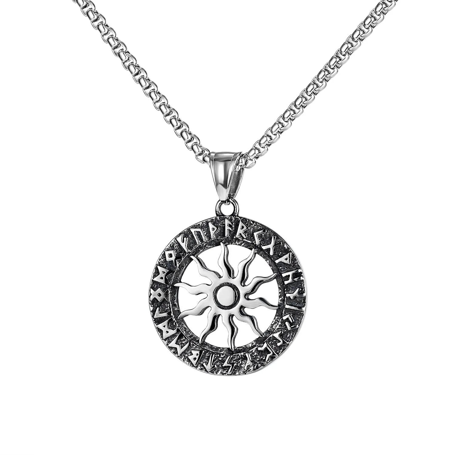Men's stainless steel skull necklace with silver electroplated finish showing six pendant design options