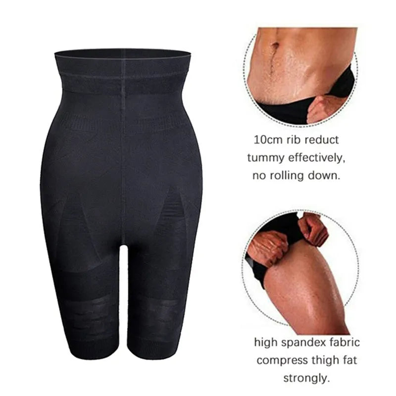 Men's high-waist cotton body shaper waist trainer in beige or black, sizes S to XXXL
