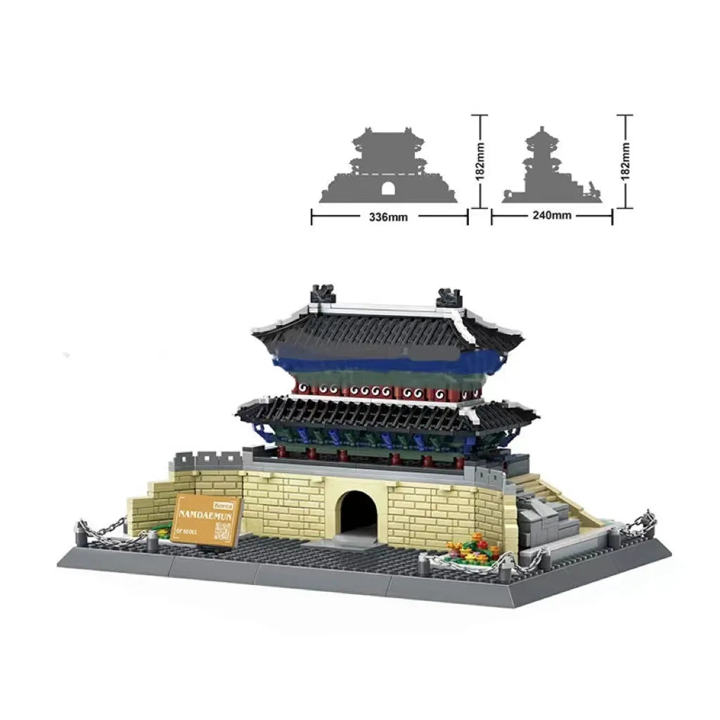 Wange building blocks set with over 800 ABS plastic pieces for landmark construction
