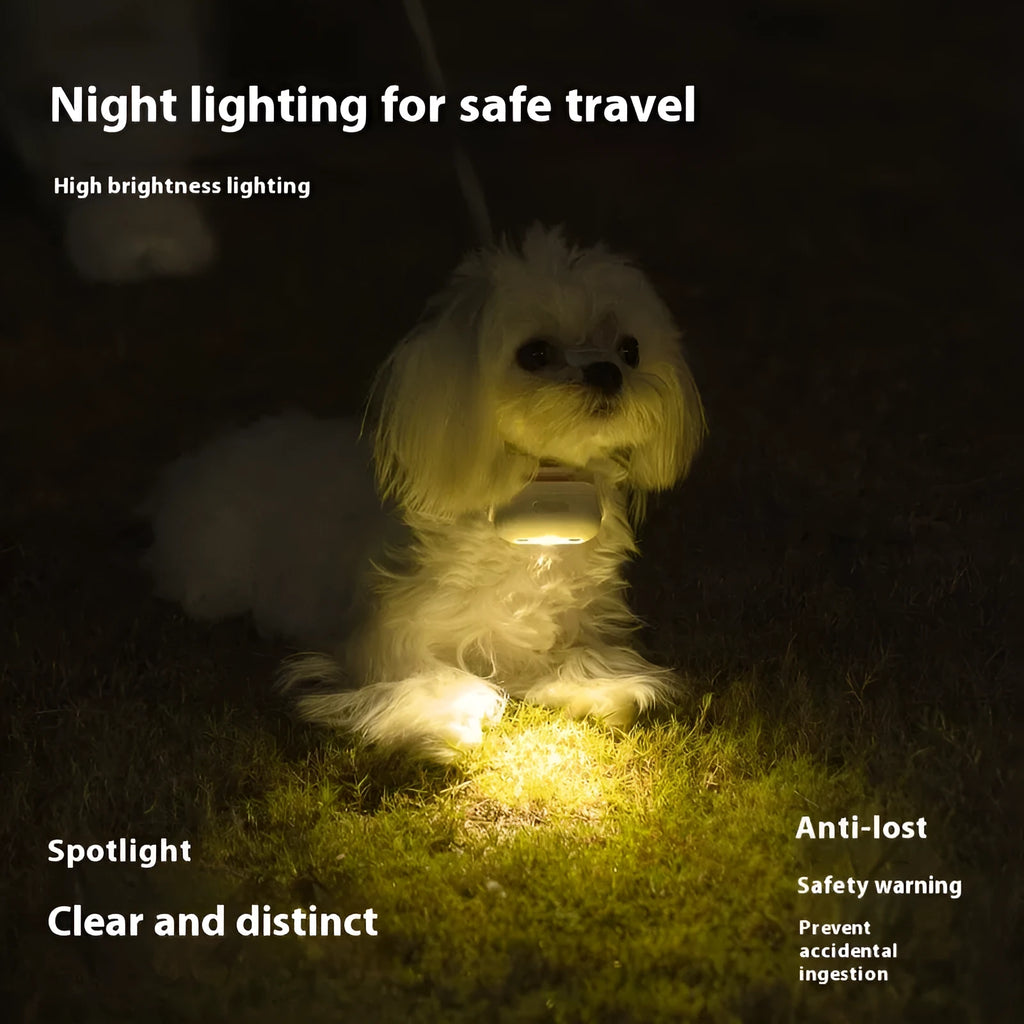 Pet luminous collar LED hanging lamp ring showing four colour options: Fresh Pink, Delicate Gray, Cure Green, Caramel Mocha