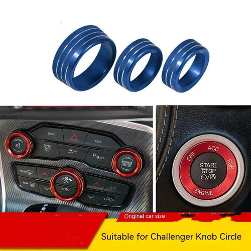 Aluminium alloy air conditioning knob decorative ring for Dodge Grand Cherokee interior
