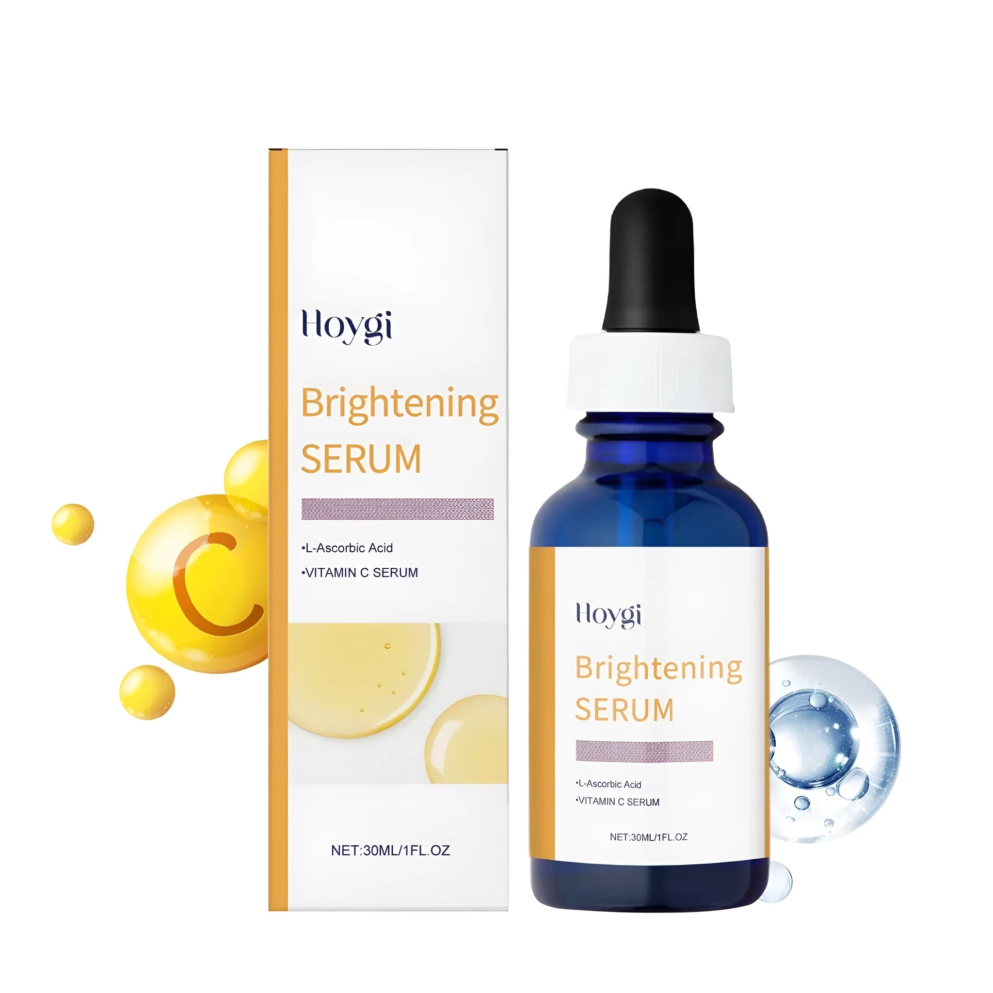 30ml bottle of vitamin C essence serum with ascorbic acid and tocopherol antioxidants